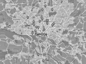 Boule-Plätze in Hamburg. Zusammenstellung auf Google Maps-Karte.